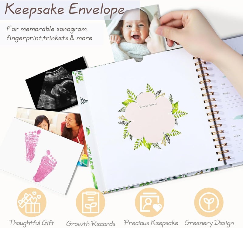 Orzbow Baby Memory Book for Boys and Girls, Timeless First 5 Year Baby Keepsake Book, Gender Neutral Journal Scrapbook Photo Album, Record a Milestone for every Event from Birth to Age 5 - Image 5
